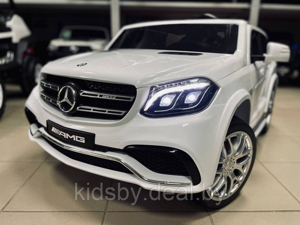 Детский электромобиль RiverToys Mercedes-Benz GLS63 4WD (белый) лицензия - фото 1 - id-p25560609