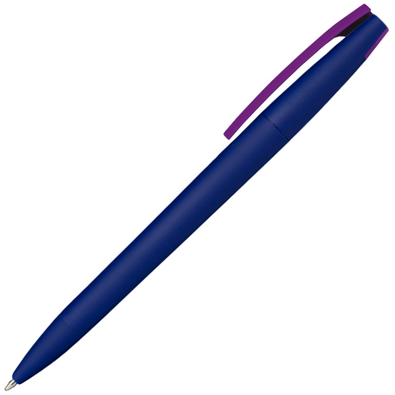 Ручка шариковая, пластик софт-тач, Zorro Color Mix, синяя - фото 2 - id-p217174487