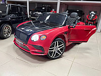 Детский электромобиль RiverToys Bentley Continental Supersports JE1155 (красный/черный) Лицензия двухместный