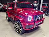 Детский электромобиль RiverToys Mercedes-Benz G63 T999TT (вишневый) глянец (автокраска) лицензия, фото 2