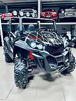 Детский электромобиль RiverToys Buggy T888TT 4WD 24V (черный Spider) полноприводный двухместный