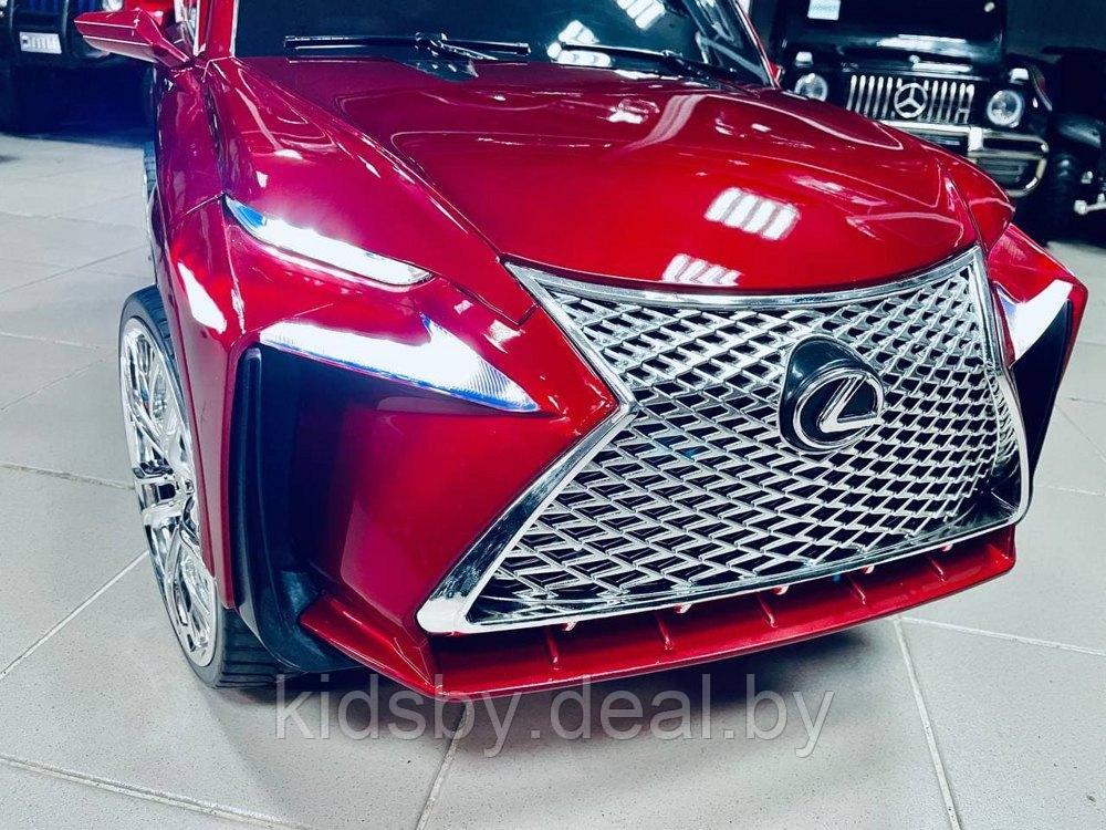 Детский электромобиль RiverToys Lexus E111KX (красный) вишневыйй глянец (автокраска) - фото 3 - id-p109520761