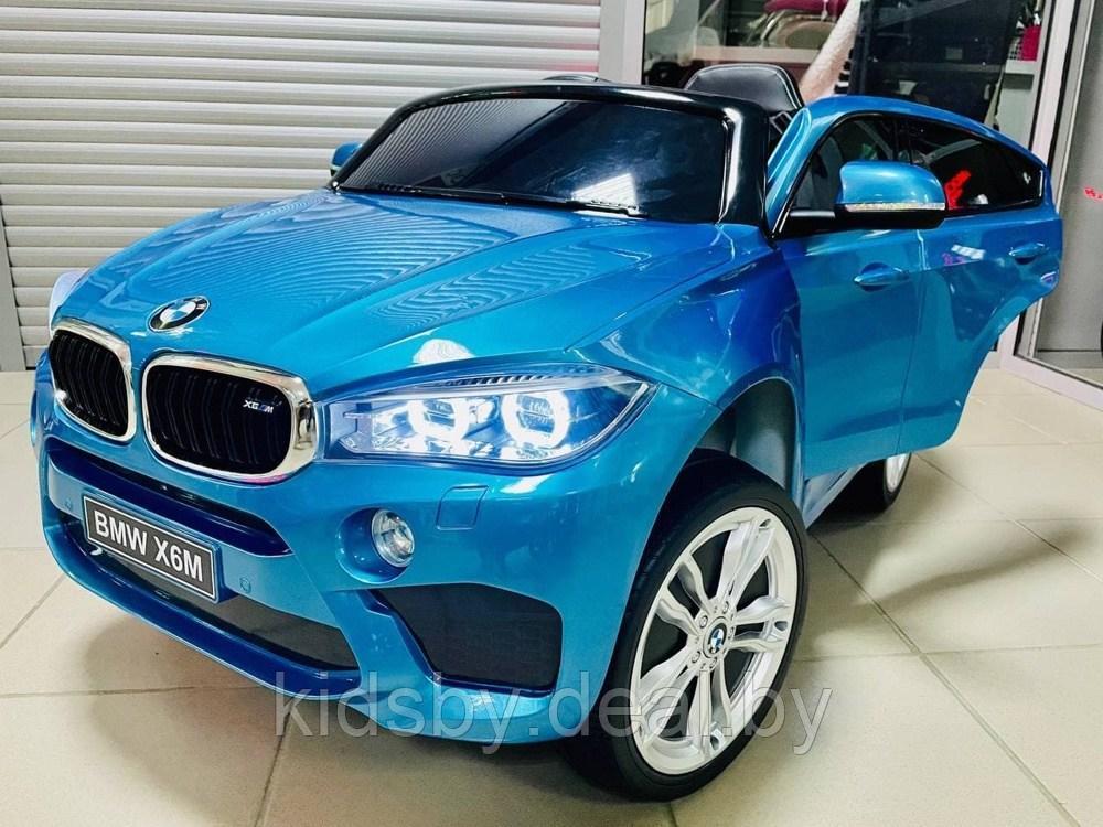 Детский электромобиль RiverToys BMW X6M JJ2199 (синий глянец) лицензия - фото 1 - id-p111488468