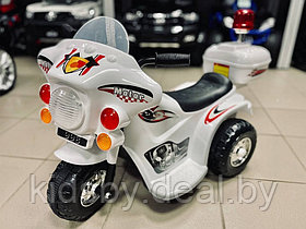 Детский электромобиль мотоцикл RiverToys Moto 998 (белый)