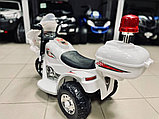 Детский электромобиль мотоцикл RiverToys Moto 998 (белый), фото 5