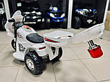 Детский электромобиль мотоцикл RiverToys Moto 998 (белый), фото 6