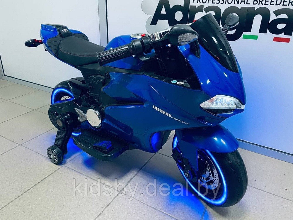 Детский электромобиль, мотоцикл RiverToys A001AA (синий) Ducati - фото 1 - id-p149558884