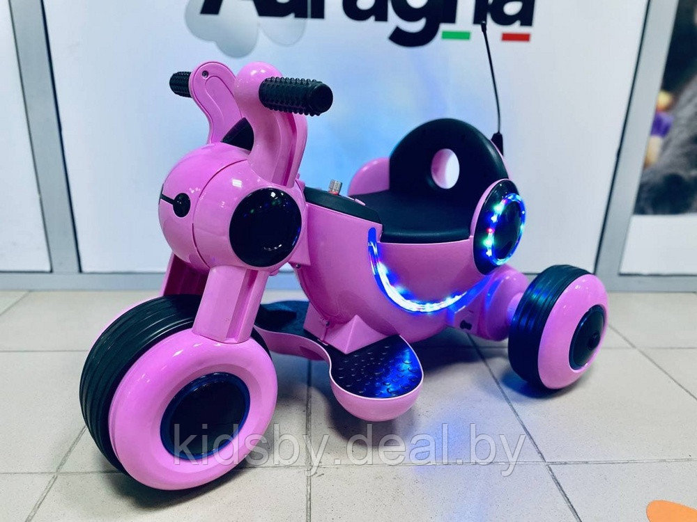 Детский электромобиль мотоцикл RiverToys HL300 (розовый) Z - фото 1 - id-p155294169