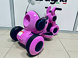Детский электромобиль мотоцикл RiverToys HL300 (розовый) Z, фото 3