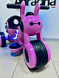 Детский электромобиль мотоцикл RiverToys HL300 (розовый) Z, фото 6