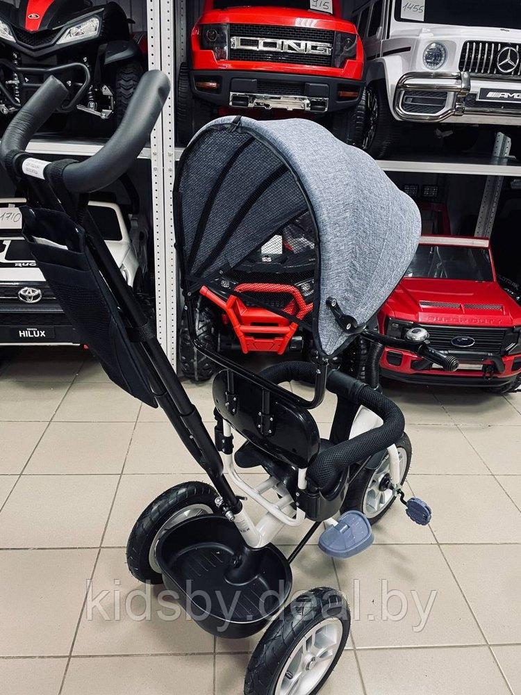 Детский велосипед трехколесный Trike Pilot PTA1LB 12/10" 2020 (синий лен) - фото 2 - id-p118739688