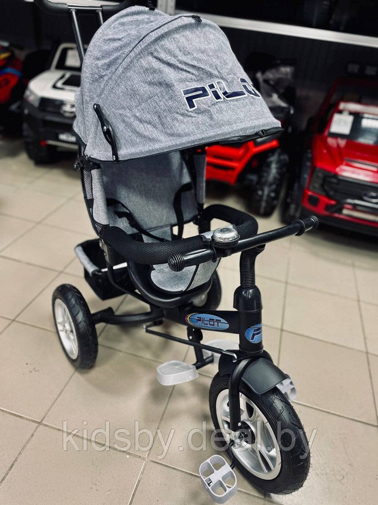 Велосипед детский Trike Pilot PTA3 (серый эколен) 2019 GY серый - фото 3 - id-p103158085