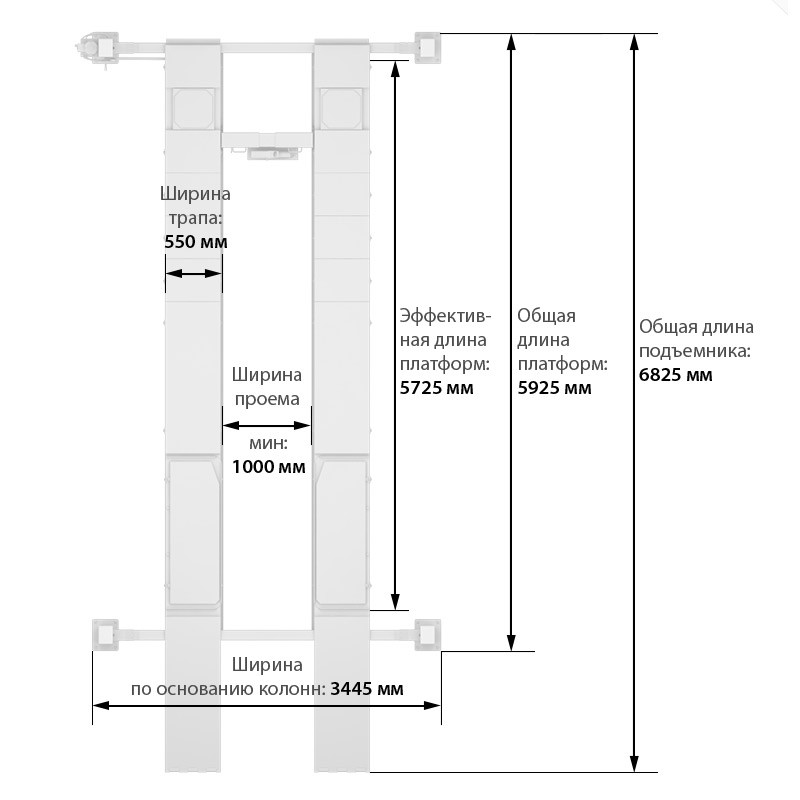 Гидравлический 4-х стоечный подъемник для регулировки развала-схождения Launch TLT-455WF (с траверсой) - фото 2 - id-p52372399