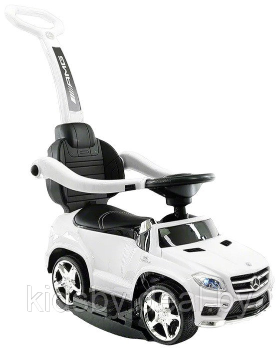 Детская машинка Каталка-качалка, толокар на аккумуляторе RiverToys Mercedes-Benz GL63 A888AA-H (белый/черный)