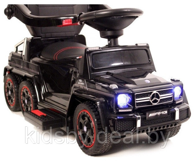 Детская машинка- Каталка RiverToys Mercedes-Benz A010AA-H (черный) шестиколесный - фото 6 - id-p55196575