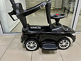 Детская машинка-каталка, толокар RiverToys BMW JY-Z06B (черный) с ручкой-управляшкой, фото 3