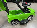 Детская машинка-каталка, толокар RiverToys Mercedes-Benz JY-Z06C (зеленый/черный) с ручкой-управляшкой, фото 3