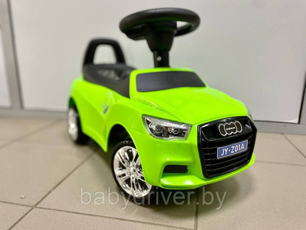 Детская машинка-каталка, толокар RiverToys Audi JY-Z01A (зеленый) - фото 1 - id-p137552390