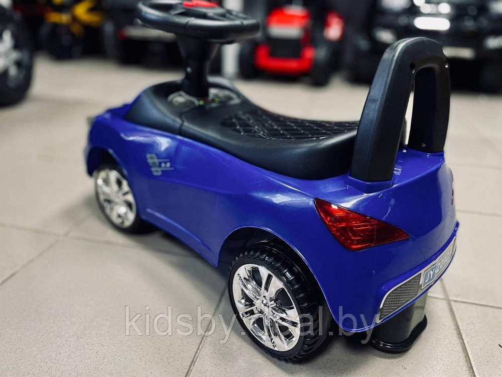 Детская машинка-каталка, толокар RiverToys Mercedes-Benz JY-Z01C (синий/черный) - фото 4 - id-p137552398