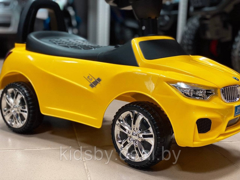 Детская машинка-каталка, толокар RiverToys BMW JY-Z01B (желтый/черный) - фото 2 - id-p139551625