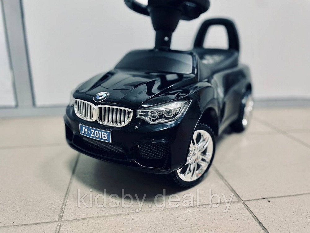 Детская машинка-каталка, толокар RiverToys BMW JY-Z01B (черный) - фото 1 - id-p139551626