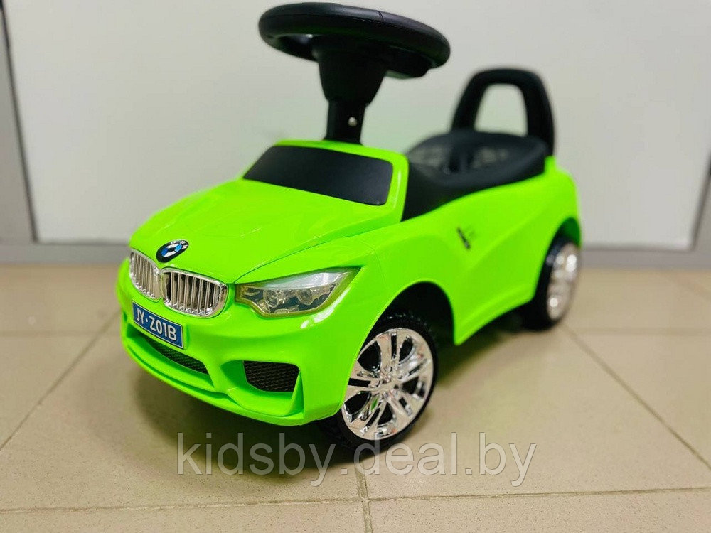Детская машинка-каталка, толокар RiverToys BMW JY-Z01B (зеленый) - фото 1 - id-p139551627