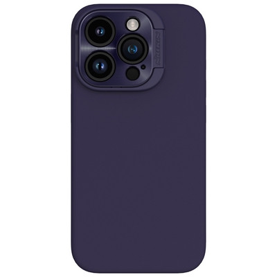 Силиконовая накладка с пластиной Magsafe и защитой камеры Nillkin LensWing Magnetic Silicone Case Фиолетовая - фото 1 - id-p217177393