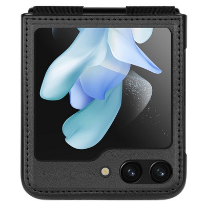 Кожаный чехол Nillkin Qin Pro Plain Leather Case Черный для Samsung Galaxy Z Flip 5 - фото 2 - id-p217177396