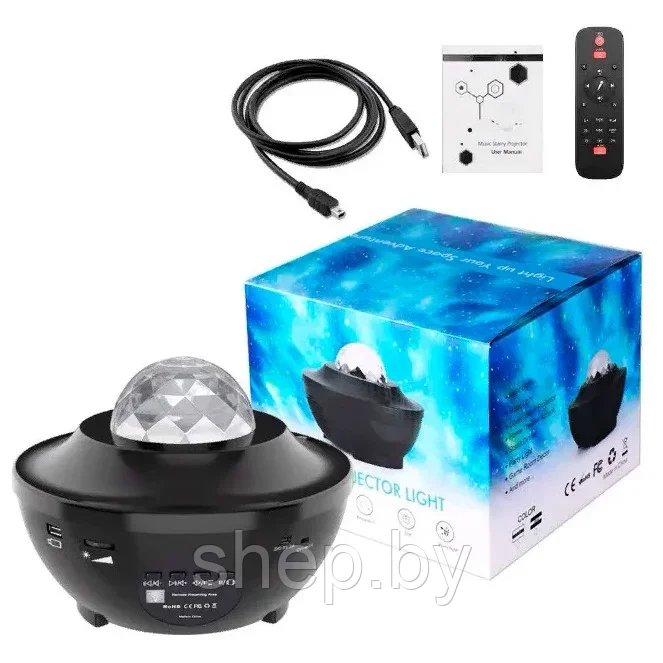 Музыкальный проектор ночник звездного неба Starry Projector Light 10 световых режимов, 3 уровня яркости - фото 10 - id-p217177438