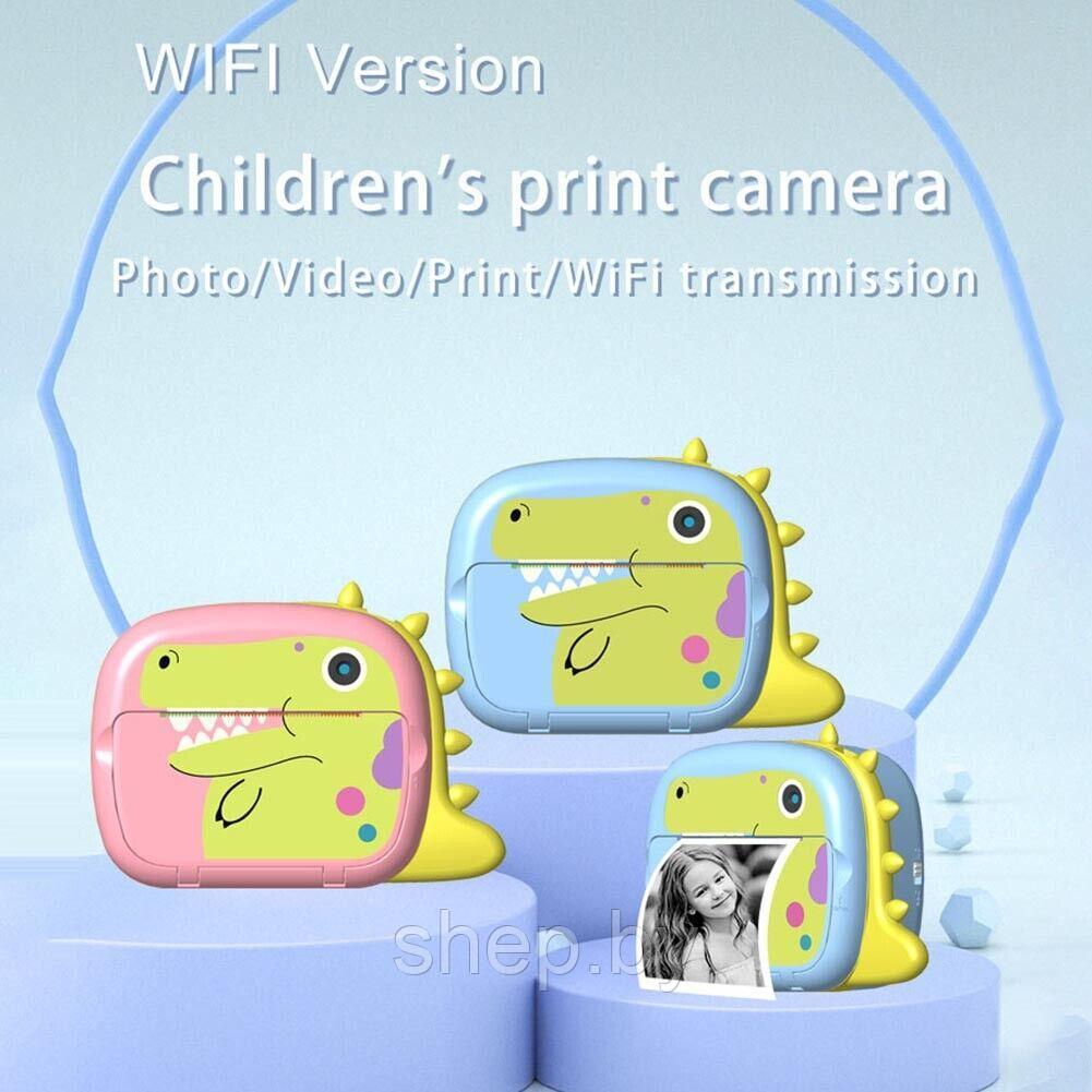Детский фотоаппарат с печатью Wi-Fi Children Print Camera (мгновенная черно-белая термопечать, Wi-Fi ) - фото 7 - id-p217177458