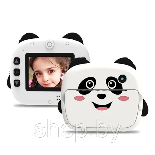 Детский фотоаппарат с печатью Wi-Fi Children Print Camera (мгновенная черно-белая термопечать, Wi-Fi ) - фото 2 - id-p217177528