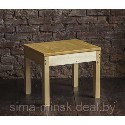 Столик кофейный, 600×500×500 мм, массив сосны, без покрытия - фото 1 - id-p192221261