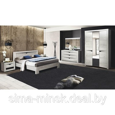 Кровать с настилом «Лючия» 33.08, 1200 × 2000 мм, цвет бетон пайн белый / венге - фото 3 - id-p192221425