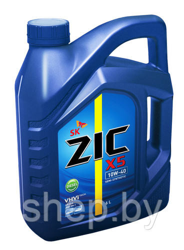 Моторное масло ZIC X5 Diesel 10W40 6L - фото 1 - id-p217178069