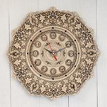 Часы «Узор», 30×30×3 см, береста