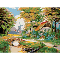 Картина по номерам на холсте «Домик в лесу», 40 х 30 см