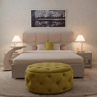 Кровать «Пантеон» без ПМ, 130×200 см, встроенное основание, велюр, цвет california 102
