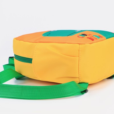 Рюкзак детский, отдел на молнии, 2 боковых кармана, цвет жёлтый/оранжевый - фото 3 - id-p216736599