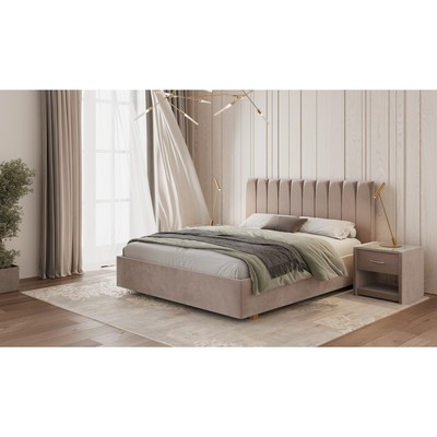Кровать «Алькасар» без ПМ, 120×200 см, встроенное основание, велюр, цвет велутто 11 - фото 2 - id-p216739391