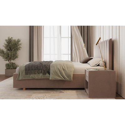 Кровать «Алькасар» без ПМ, 120×200 см, встроенное основание, велюр, цвет велутто 11 - фото 3 - id-p216739391