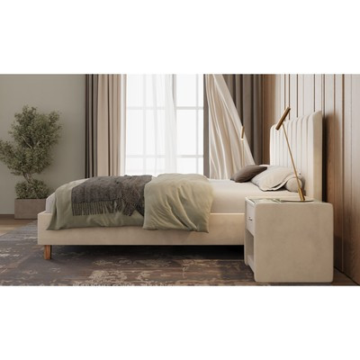 Кровать «Алькасар» без ПМ, 120×200 см, встроенное основание, велюр, цвет велутто 01 - фото 3 - id-p216739392
