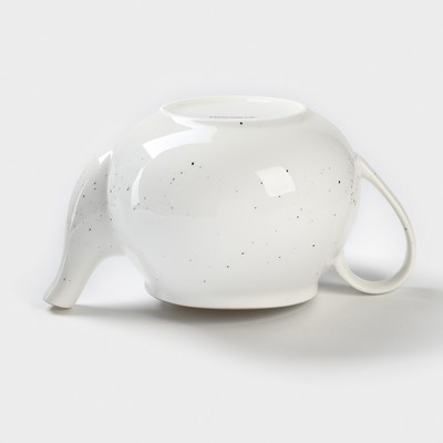 Чайник фарфоровый заварочный Доляна «Млечный путь», 900 мл, цвет белый в крапинку - фото 7 - id-p216688068