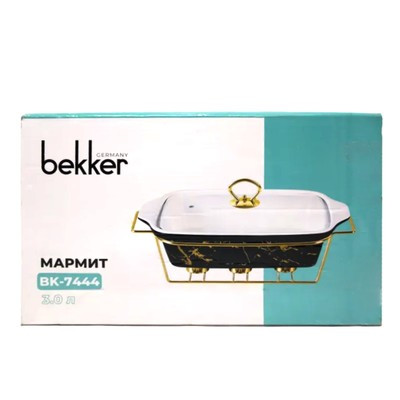 Мармит Bekker, упрочненный фарфор, 2.4 л, размер 35.7х21.3х18 см - фото 2 - id-p216689582