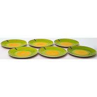 Набор тарелок Elrington «Аэрограф зеленый луг», 6 шт., 27 см