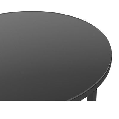 Стол журнальный «Остин Гласс», 450×450×705 мм, цвет чёрная лакобель / чёрный каркас - фото 5 - id-p213430351