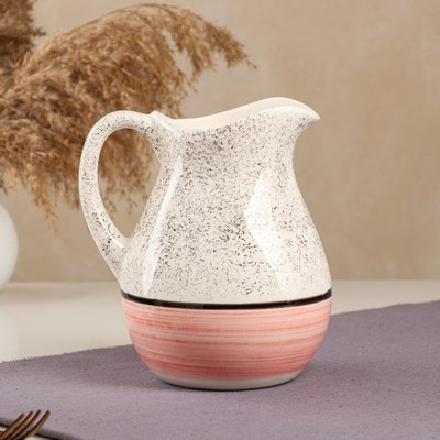 Набор посуды "Персия", керамика, розовый, кувшин 1.5 л, кружка 350 мл, 3 предмета, 1 сорт, Иран - фото 3 - id-p216713409