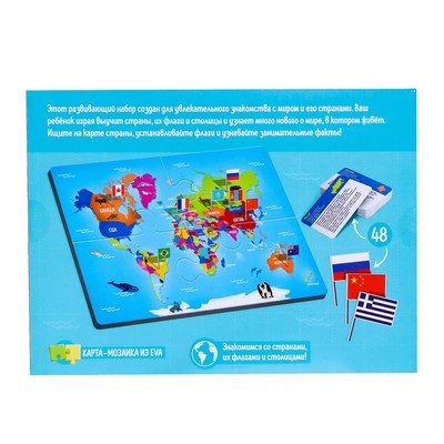 Развивающий набор «Карта мира. Флаги и столицы» - фото 8 - id-p216673833