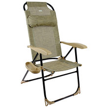 Кресло-шезлонг с полкой КШ2/3, р. 75 x 59 x 109 см, цвет ротанг