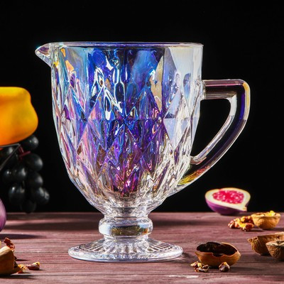 Набор питьевой из стекла «Круиз», 7 предметов: кувшин 1,1 л, бокалы 300 мл, 6 шт, цвет перламутровый - фото 2 - id-p216707713