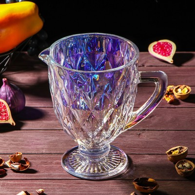 Набор питьевой из стекла «Круиз», 7 предметов: кувшин 1,1 л, бокалы 300 мл, 6 шт, цвет перламутровый - фото 3 - id-p216707713